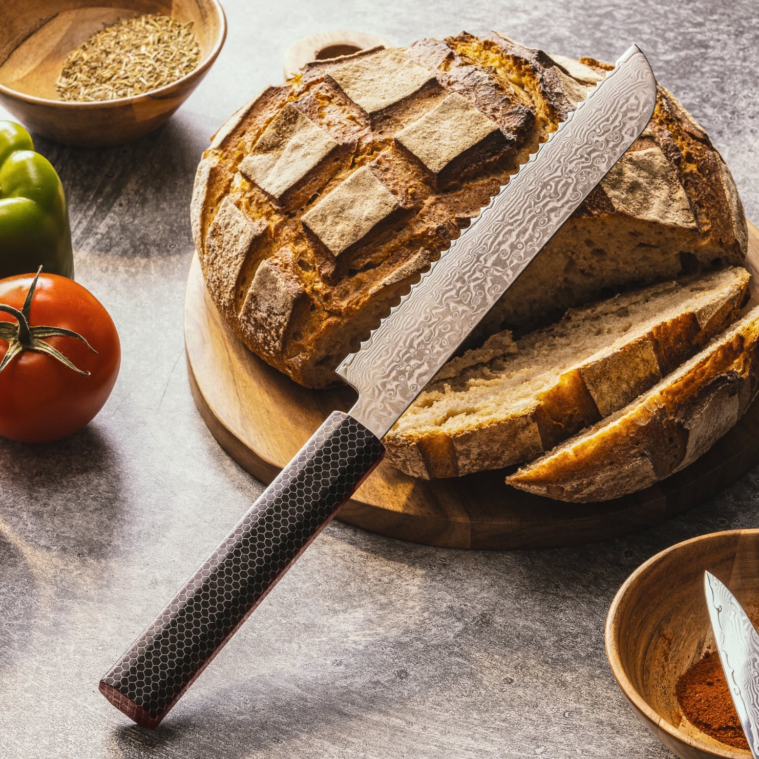 Kumo Chef Knife & Bread Knife Set - Bordeaux image 9