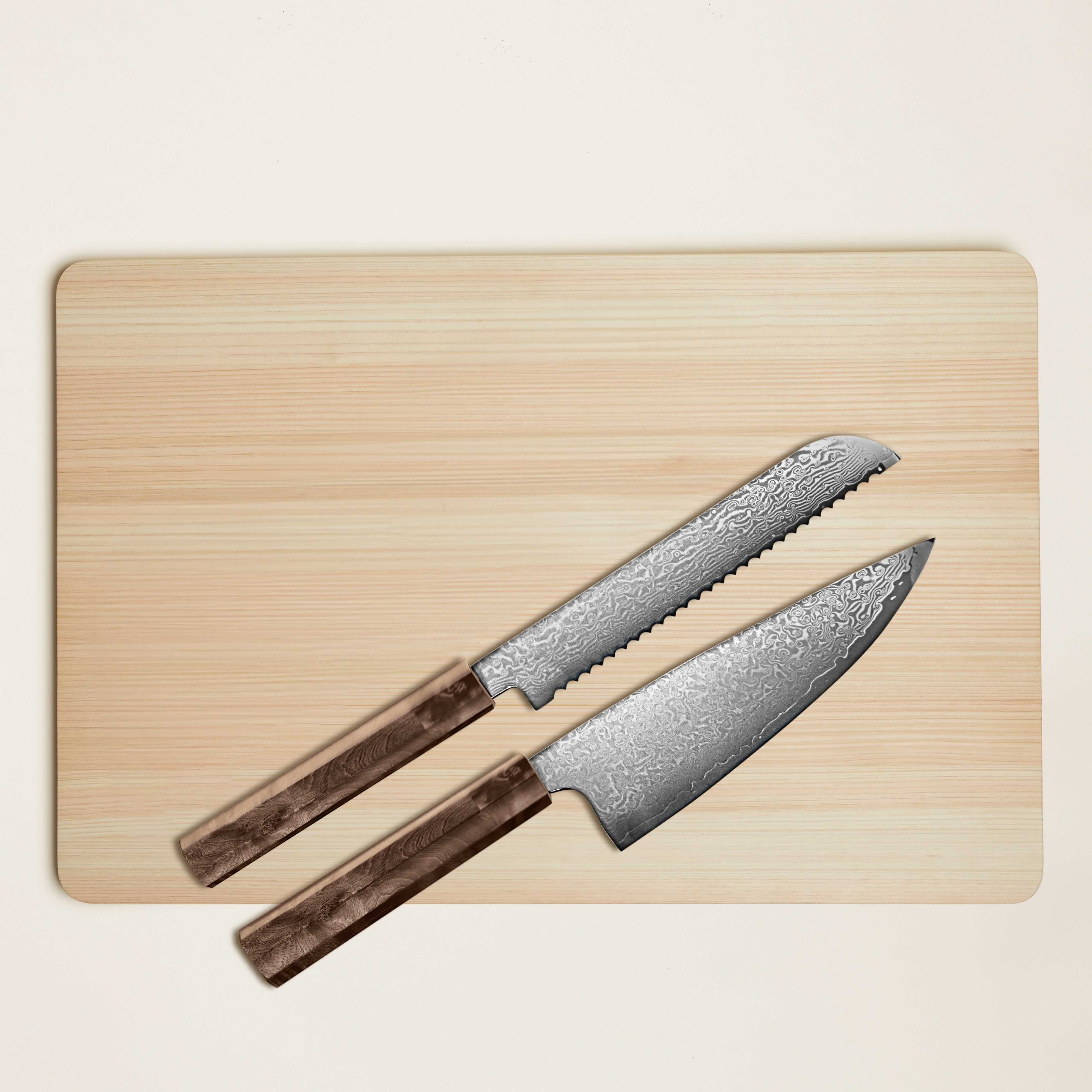 Kumo Chef Knife, Bread Knife & Cutting Board Set - Navy Blue image 7